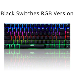 Mechanical Keyboard RGB Gaming Keyboards 82 Keys Blue/Black