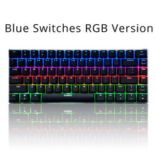 Mechanical Keyboard RGB Gaming Keyboards 82 Keys Blue/Black