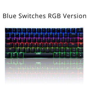 Mechanical Keyboard RGB Gaming Keyboards 82 Keys Blue/Black